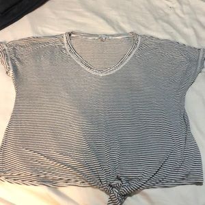 Black and white stripe shirt